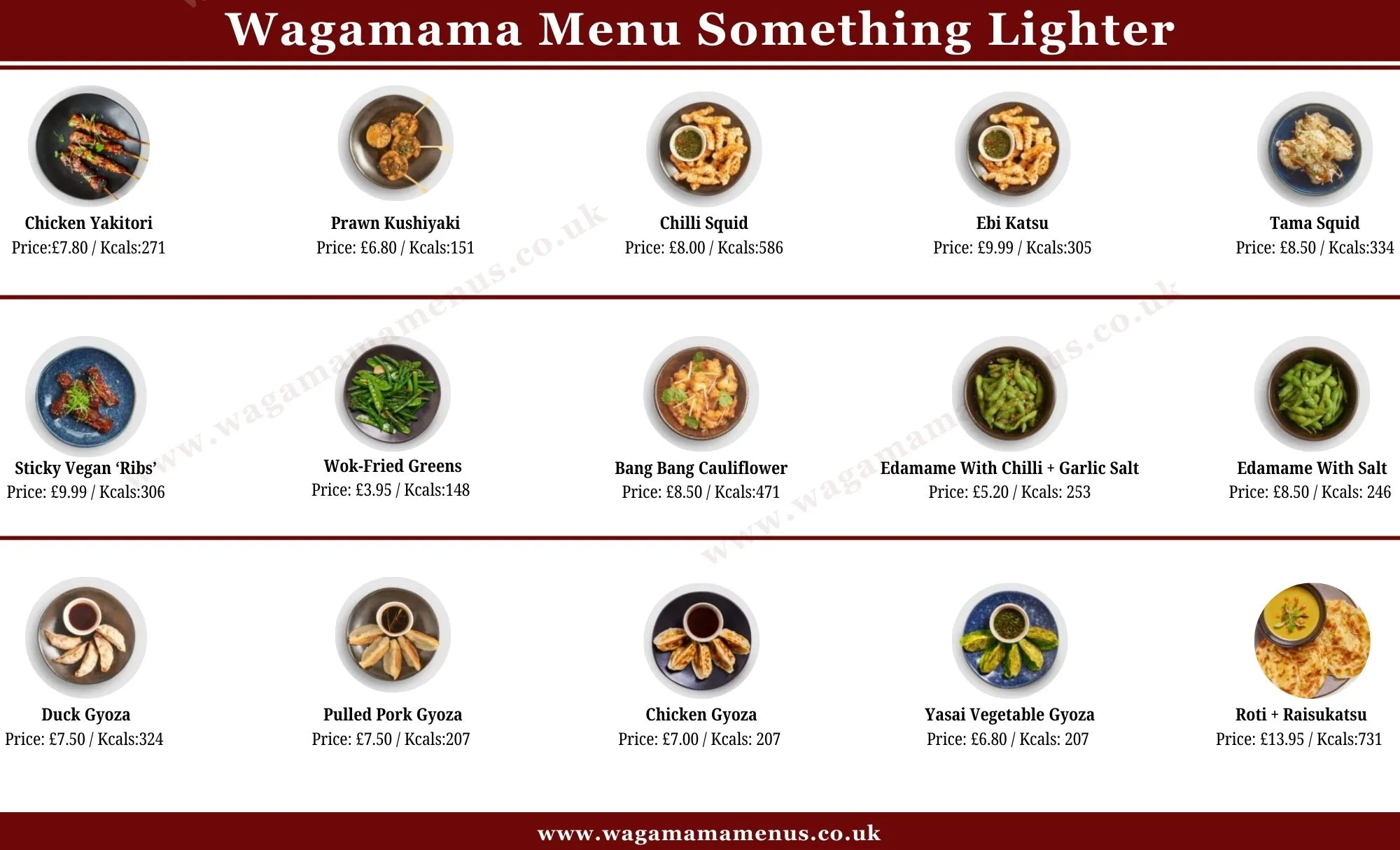 Wagamama Menu Something Lighter